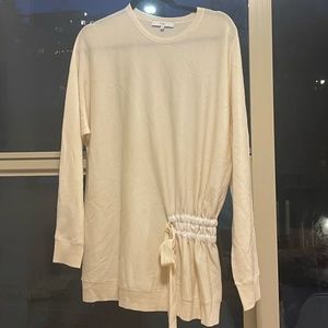 Tibi Cashmere Tie Waist Sweater